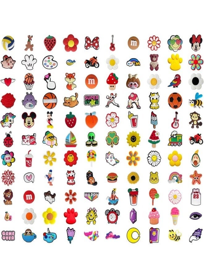 Flushrenic 100 pcs Random Different Shoe Charms Decoration, Shoe Charms for Kids Teens Adults,Shoes charms for Boys Girls, Birthday Party Gifts - Image 4